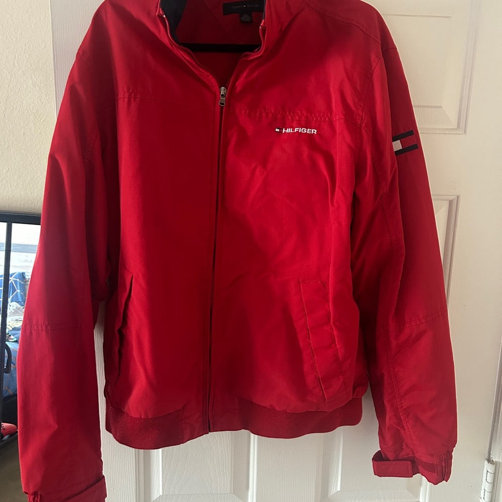 Tommy Hilfiger Vibrant Red Outerwear jacket size Large